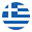 Greece flag in round shape
