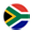 South africa flag in round shape