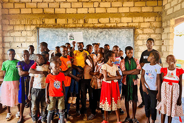 Children in a classroom during the Youth leaders Camp 2025 in Uganda.